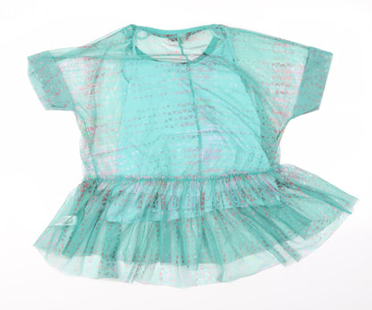 Next Womens Green Argyle/Diamond   Blouse Size 14