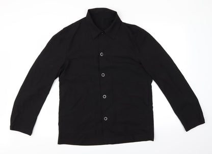 Preworn Mens Black    Button-Up Size 46