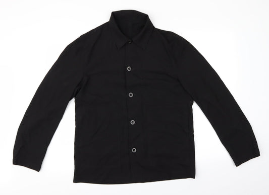 Preworn Mens Black    Button-Up Size 46