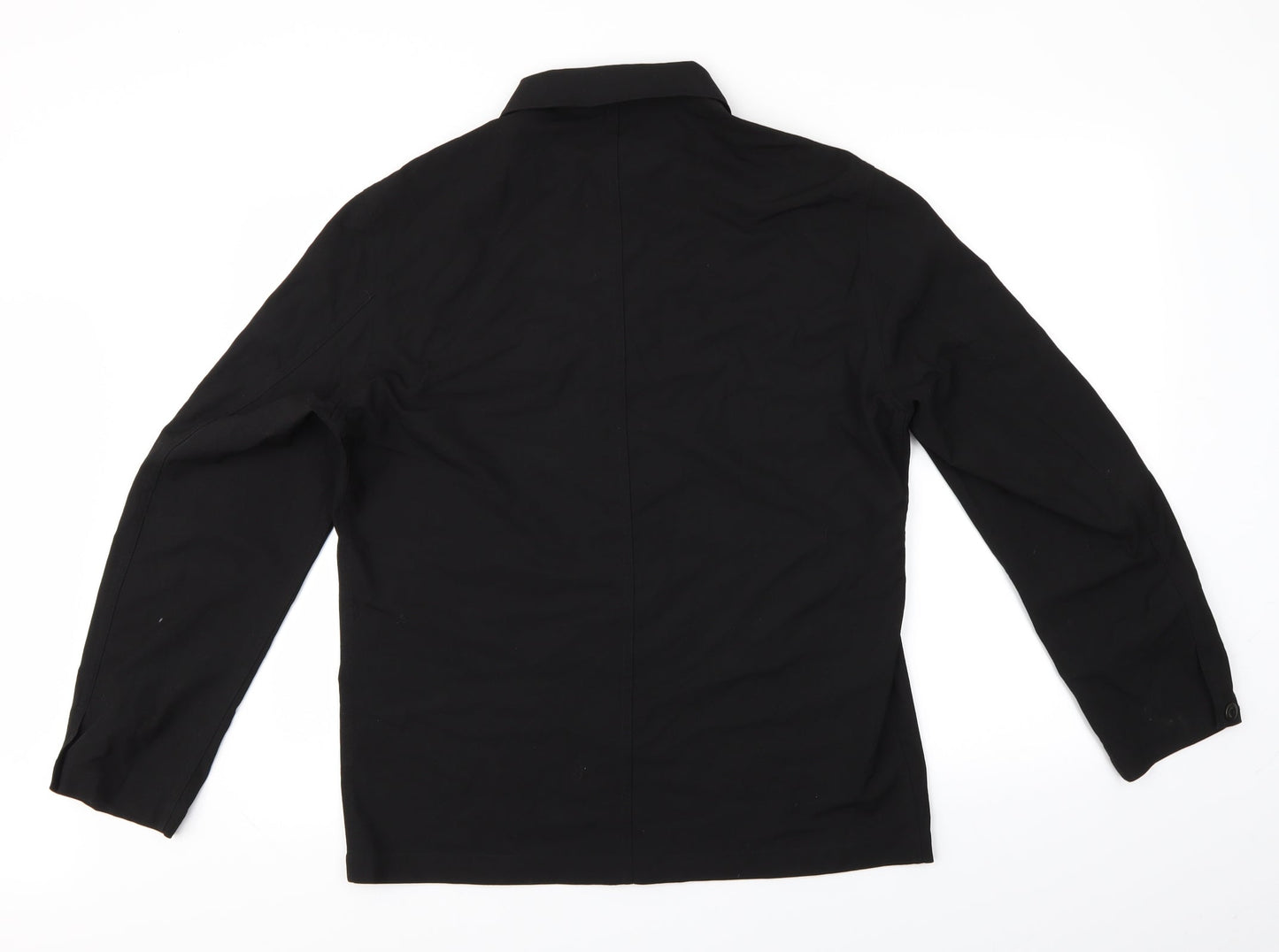 Preworn Mens Black    Button-Up Size 46