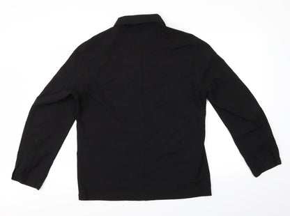 Preworn Mens Black    Button-Up Size 46