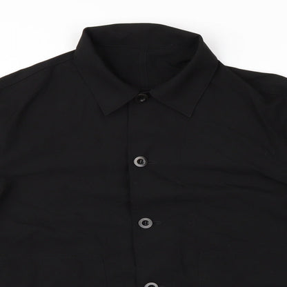 Preworn Mens Black    Button-Up Size 46