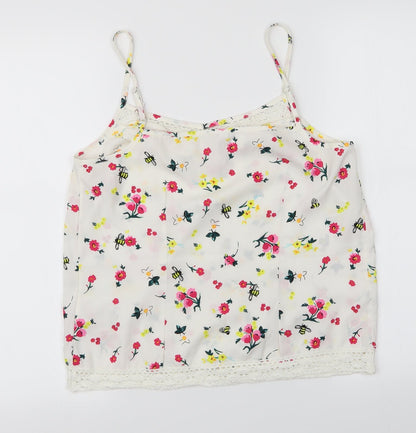 Back view of Henry Holland women’s white floral basic blouse, size UK 12