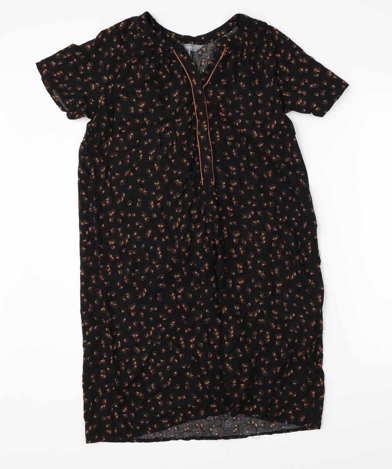 Debenhams Womens Black   T-Shirt Dress  Size 8