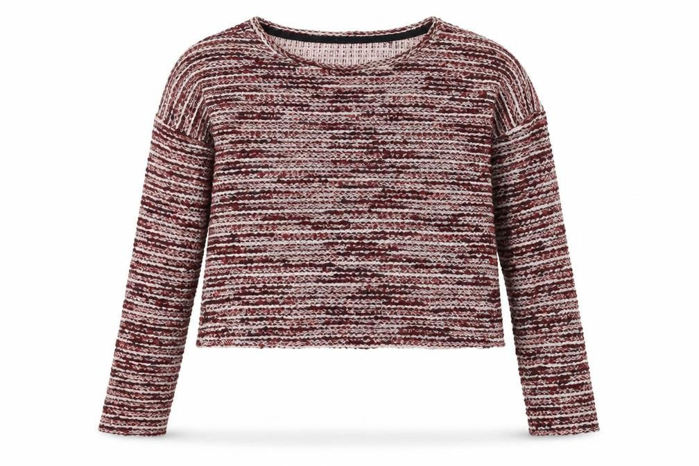 New Look Womens Red Striped Knit Pullover Jumper Size S