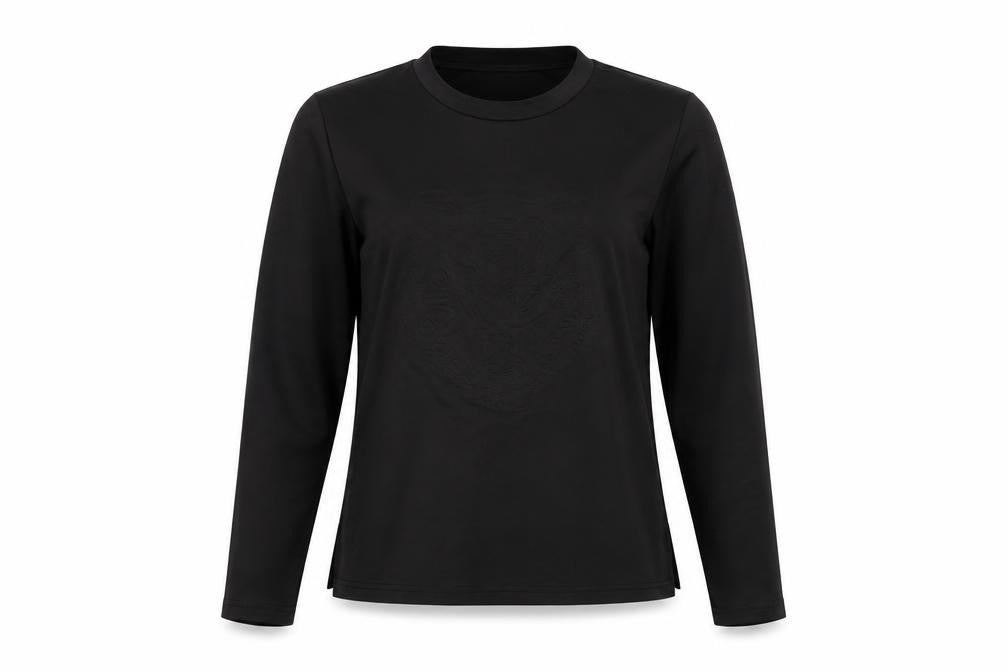 Lily White Womens Black   Basic T-Shirt Size M  - tiger