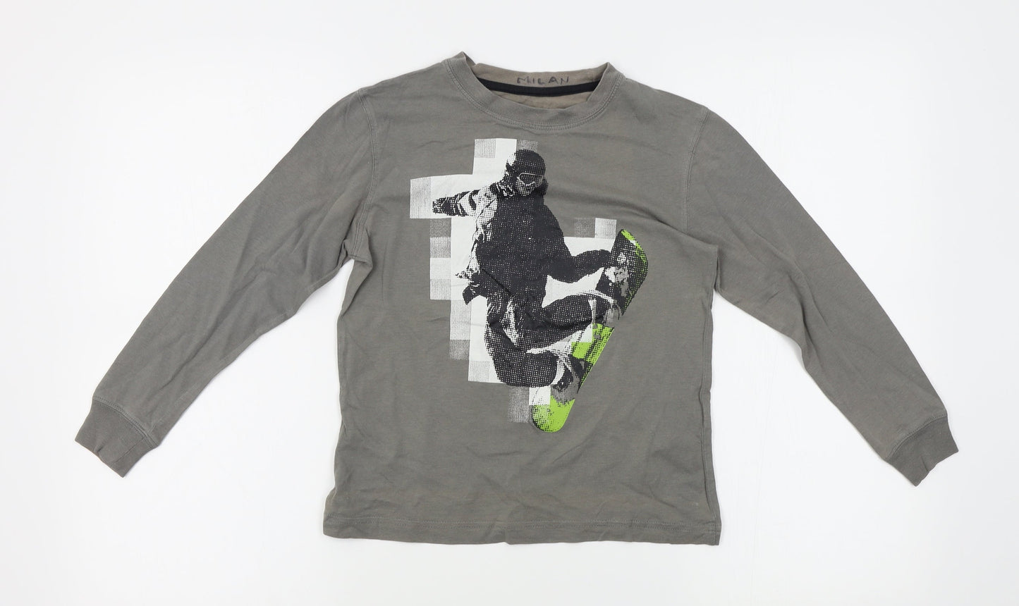 Joe Fresh Boys Grey   Basic T-Shirt Size 8 Years