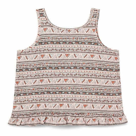 Pep&Co Girls Pink Geometric  Basic Tank Size 9 Years