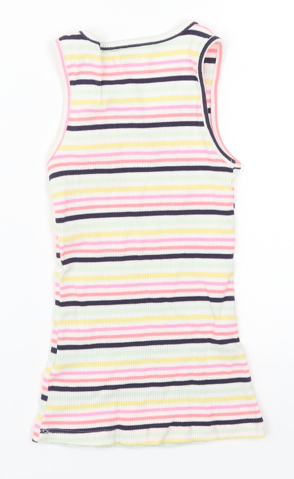 F&F Girls Multicoloured Striped  Basic Tank Size 6-7 Years