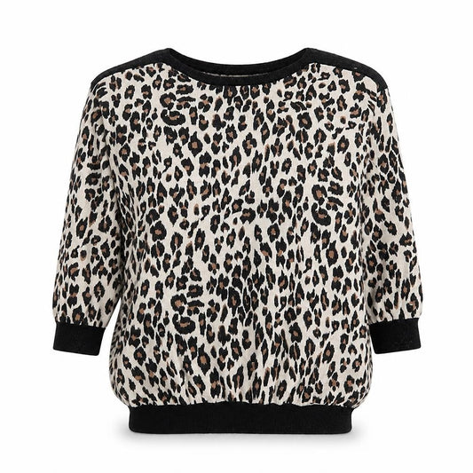 Wallis Womens Brown Animal Print  Pullover Jumper Size S