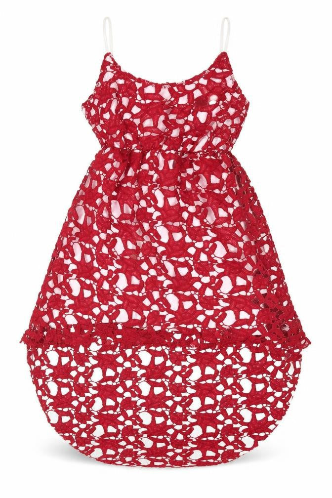 Preworn Womens Red Geometric  A-Line  Size S