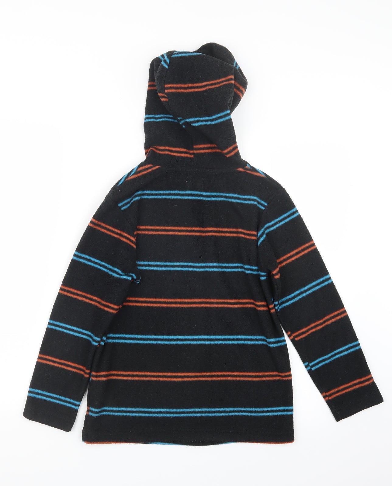 F&F Boys Black Striped  Pullover Hoodie Size 10-11 Years