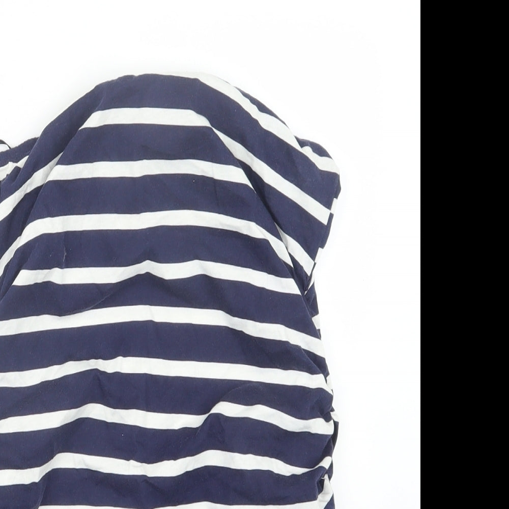 Dorothy Perkins Womens Blue Striped  Basic T-Shirt Size 14