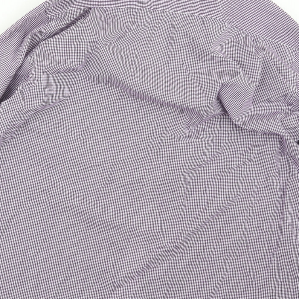 Cedar Wood State Mens Purple Check   Button-Up Size 16