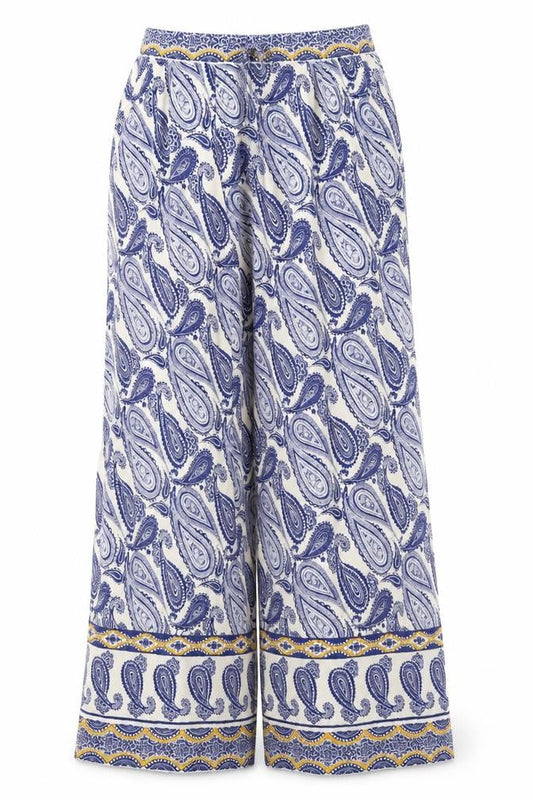 desray Womens Blue Paisley  Trousers  Size 27 in L30 in