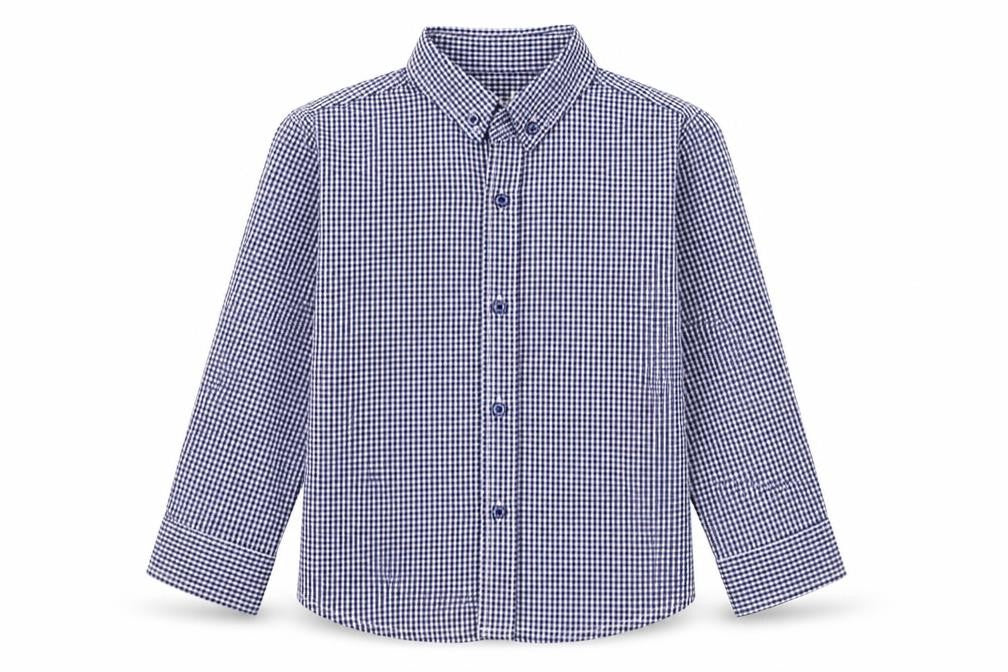 Rebel Girls Blue Check  Basic Button-Up Size 4-5 Years