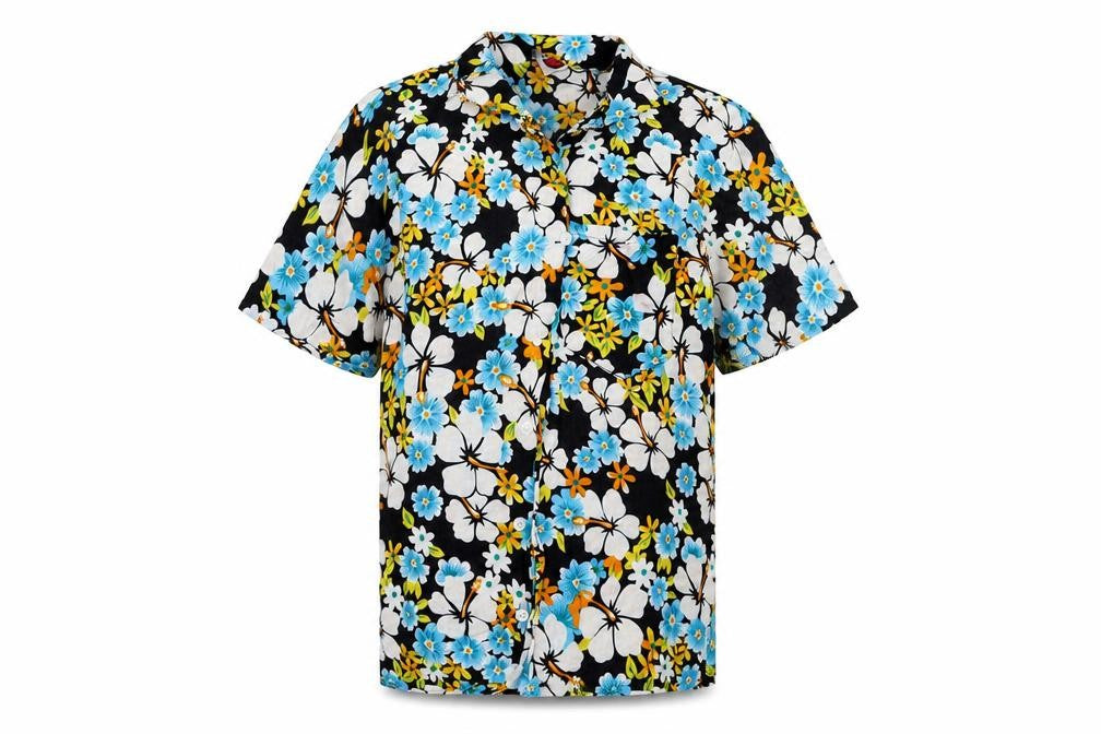 Casual Corner Mens Blue Floral   Button-Up Size S