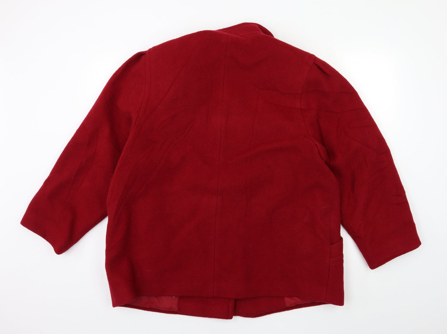 Preworn Womens Red   Overcoat Coat Size 14