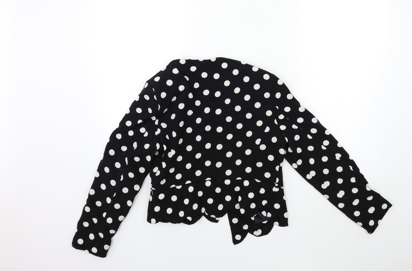 Atmosphere Womens Black Polka Dot Rayon Jacket  Size 8