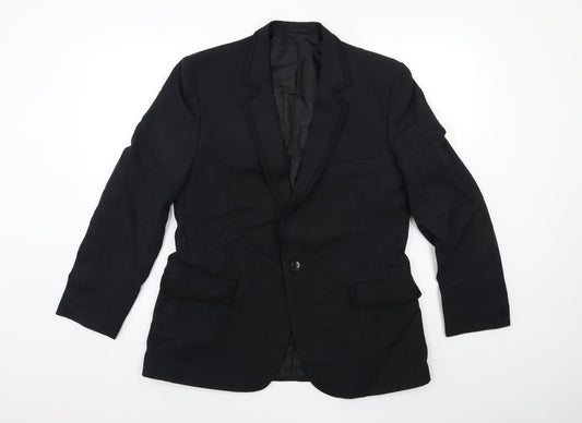 Preworn Mens Black   Jacket Suit Jacket Size 40