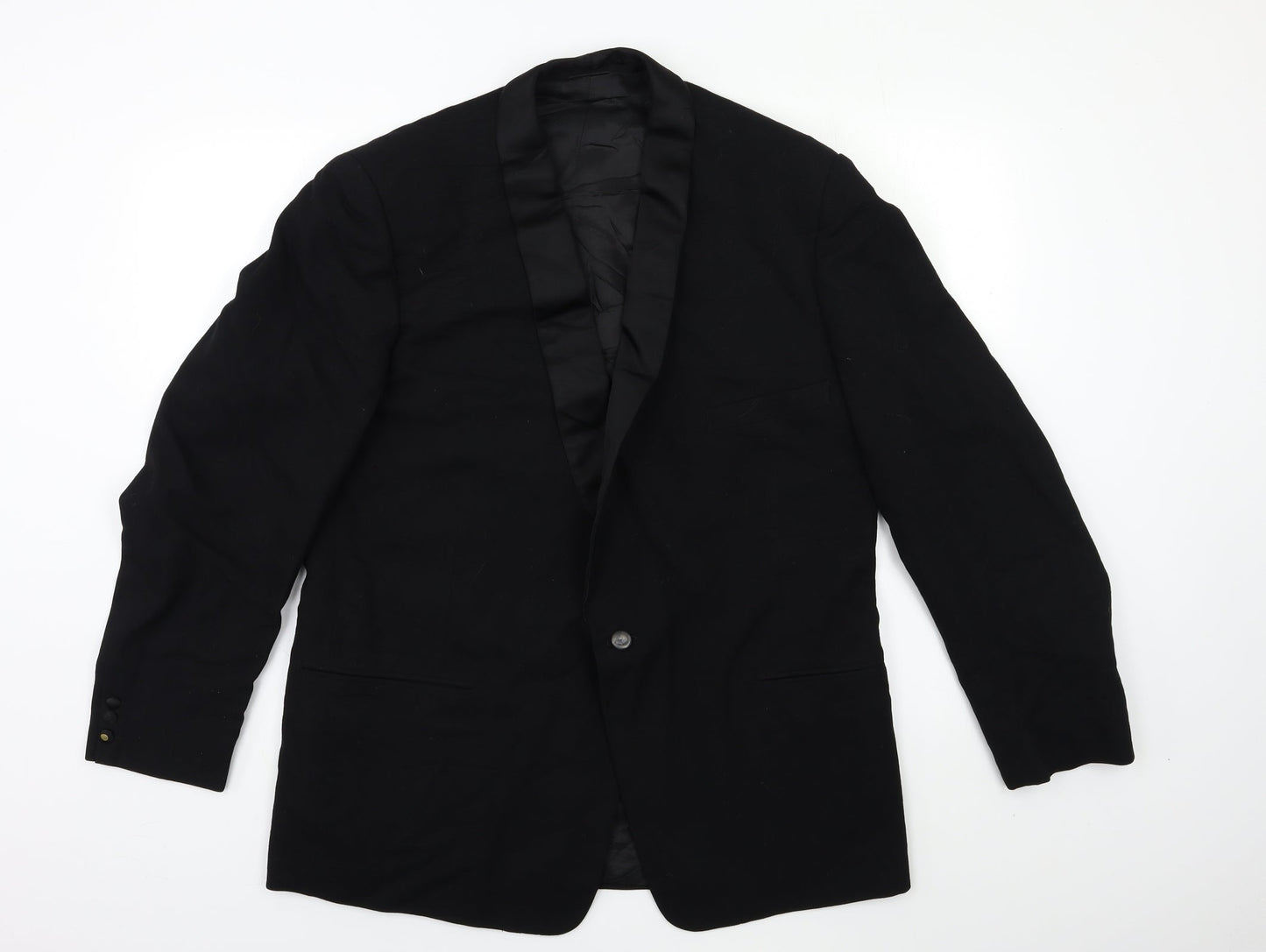 Preworn Mens Black   Jacket Suit Jacket Size 42