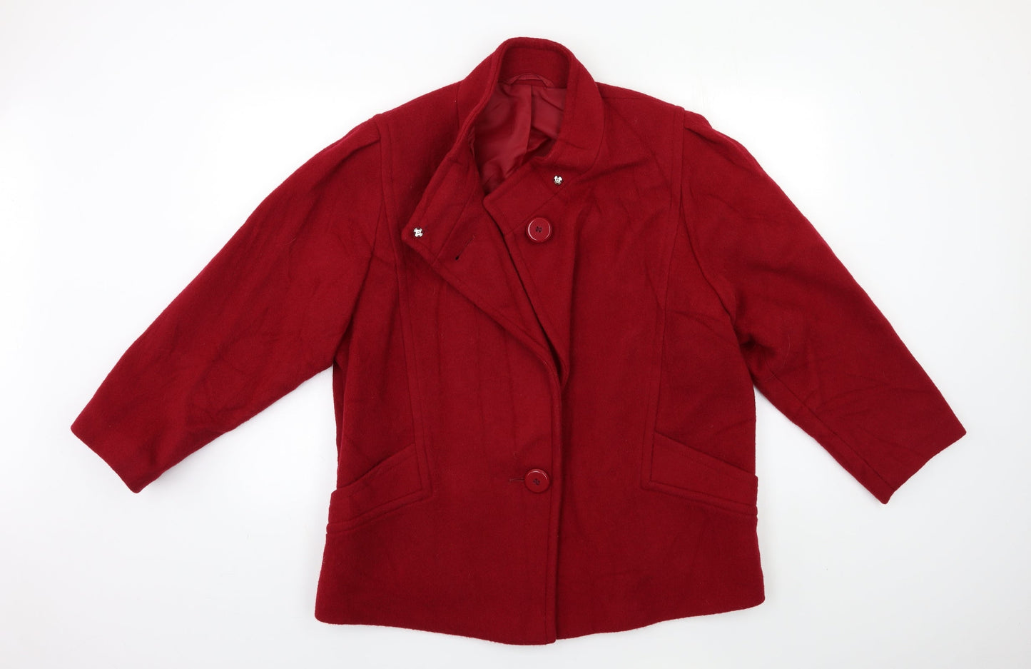 Preworn Womens Red   Overcoat Coat Size M