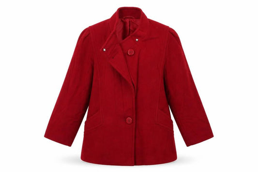Preworn Womens Red   Overcoat Coat Size M