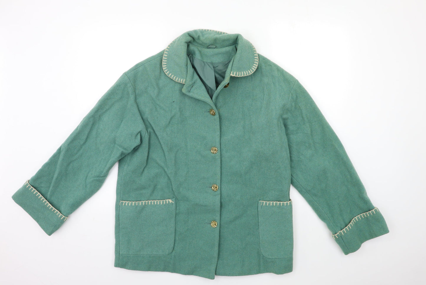 Preworn Womens Blue   Overcoat Coat Size 10