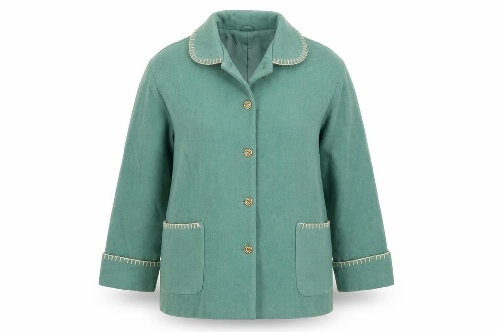 Preworn Womens Blue   Overcoat Coat Size 10
