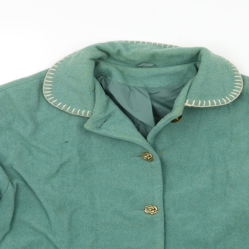 Preworn Womens Blue   Overcoat Coat Size 10