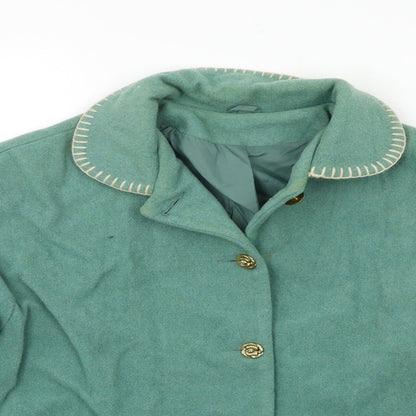 Preworn Womens Blue   Overcoat Coat Size 10