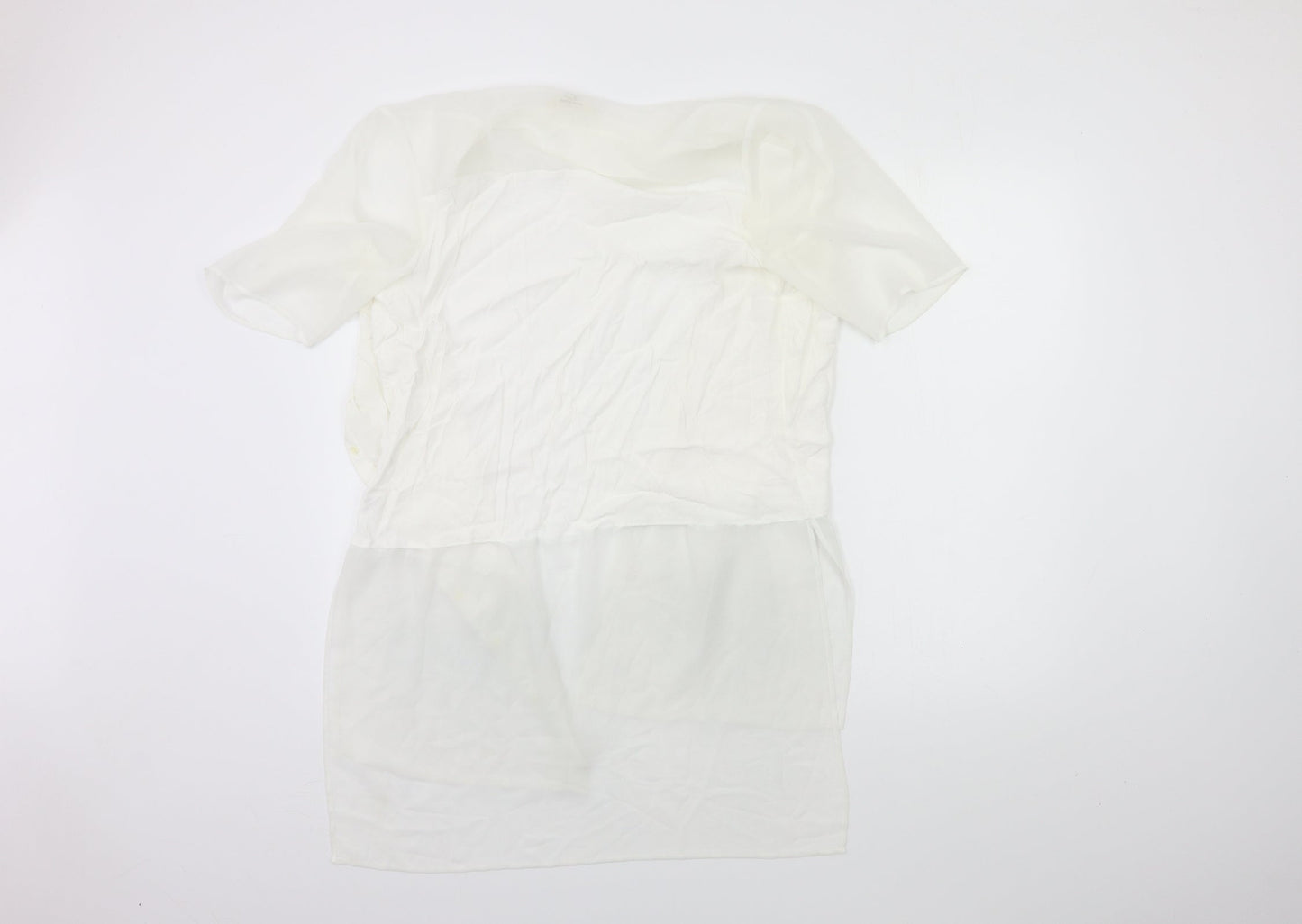 River Island Womens White  Rayon Basic Blouse Size 12