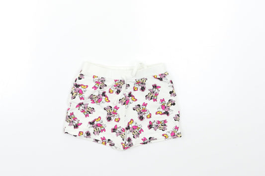 Disney Baby White Geometric  Cropped Leggings Size 18 Months