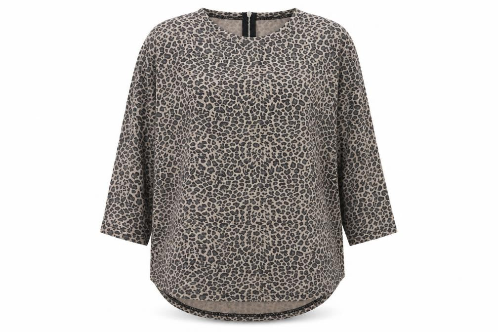 Primark Womens Grey Animal Print Knit Pullover Jumper Size 12