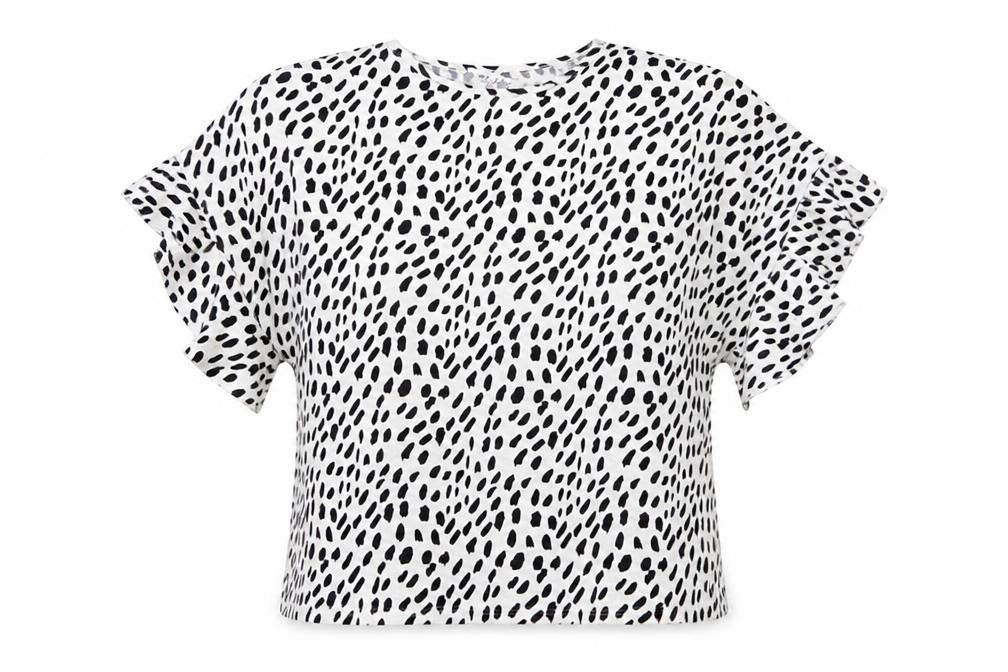 STYLE TEX Womens White Animal Print  Basic T-Shirt Size 12