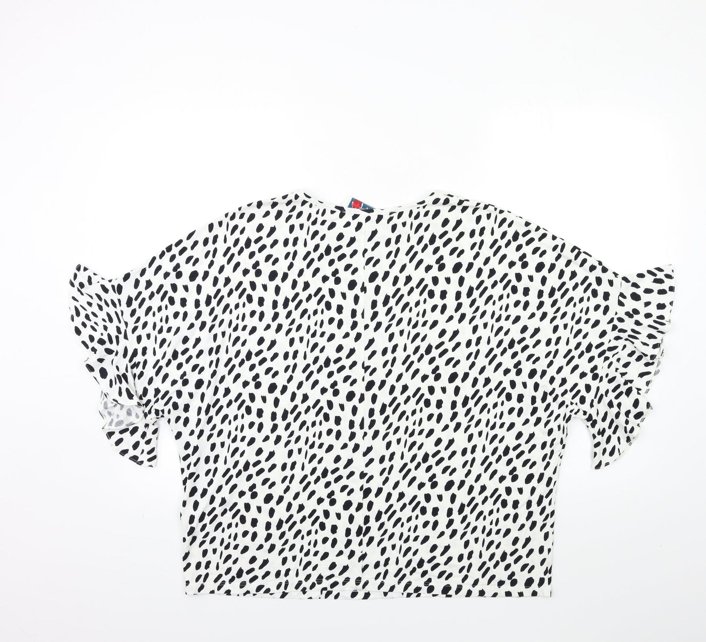 STYLE TEX Womens White Animal Print  Basic T-Shirt Size 12