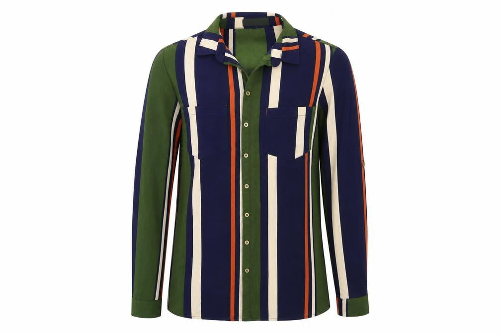 Cameo Rose Womens Grey Striped Basic Button-Up Size 8