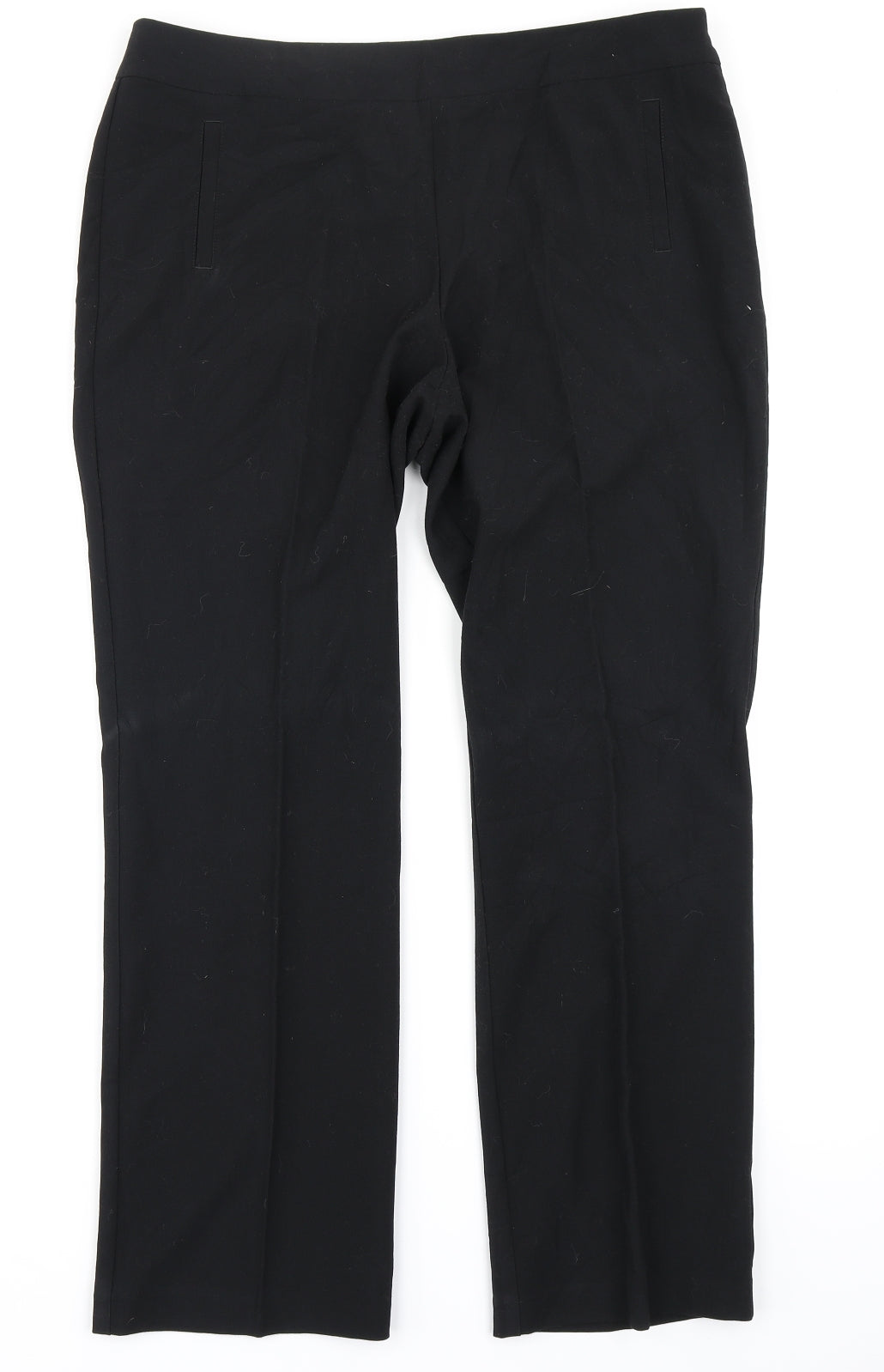 M&S Womens Black   Trousers  Size 14 L26 in