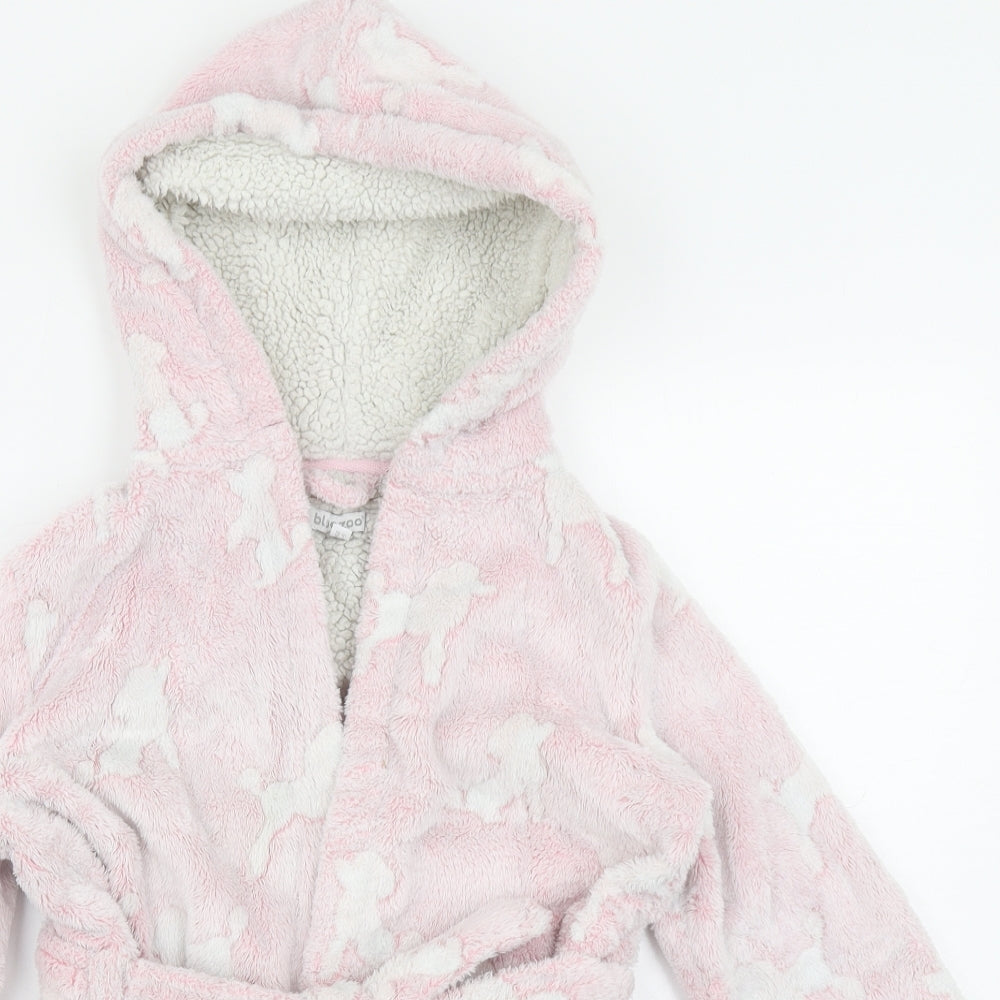 Bluezoo Girls Pink Camouflage  Top Robe Size 4-5 Years  - Dog Print