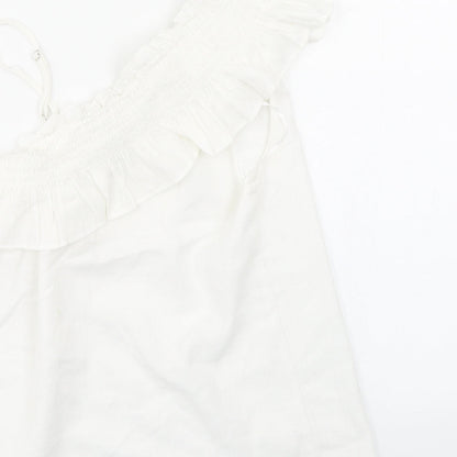 Peacocks Womens White   Basic Blouse Size 10