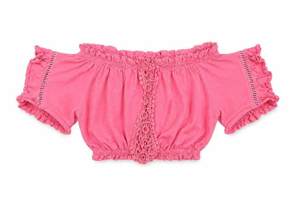 Select Girls Pink   Basic Blouse One Size