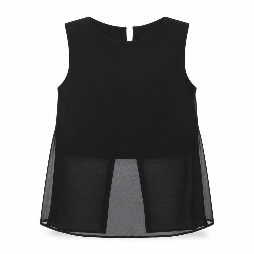 H&M Girls Black   Basic Blouse Size 10-11 Years