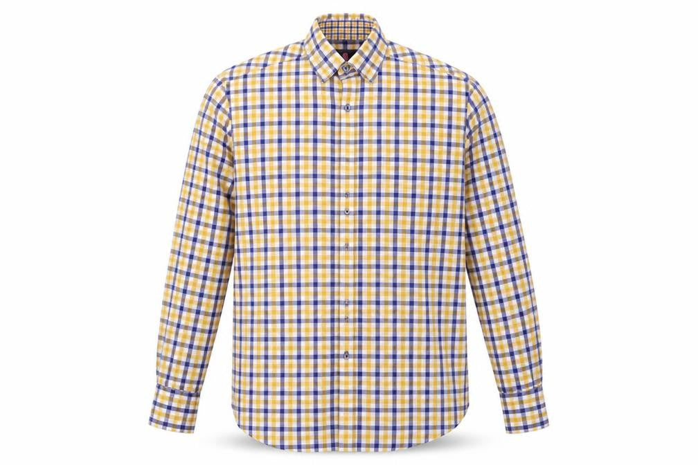 Thomas & CO. Mens Multicoloured Check   Button-Up Size 15.5