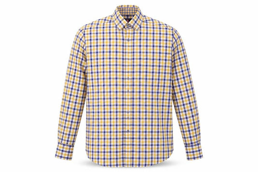 Thomas & CO. Mens Multicoloured Check   Button-Up Size 15.5