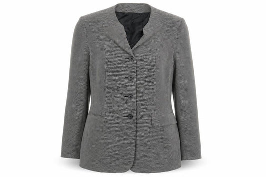 Preworn Womens Black Polka Dot  Jacket Blazer Size 12