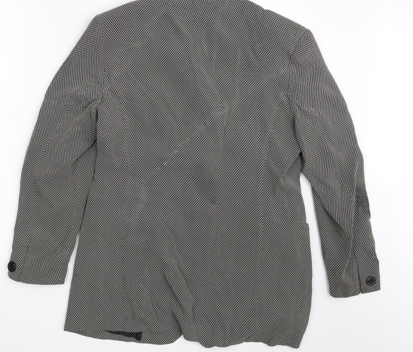 Preworn Womens Black Polka Dot  Jacket Blazer Size 12