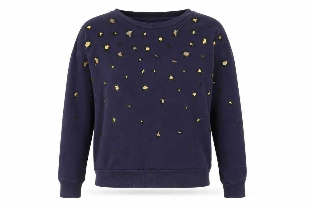 NEXT Womens Blue Geometric  Pullover Jumper Size S