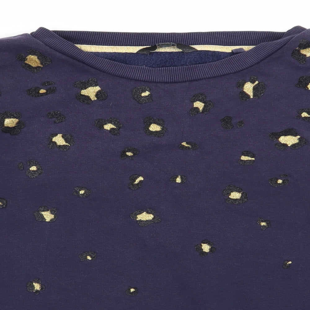NEXT Womens Blue Geometric  Pullover Jumper Size S