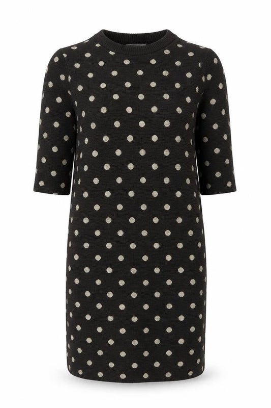 Zara Womens Black Polka Dot  Jumper Dress  Size M