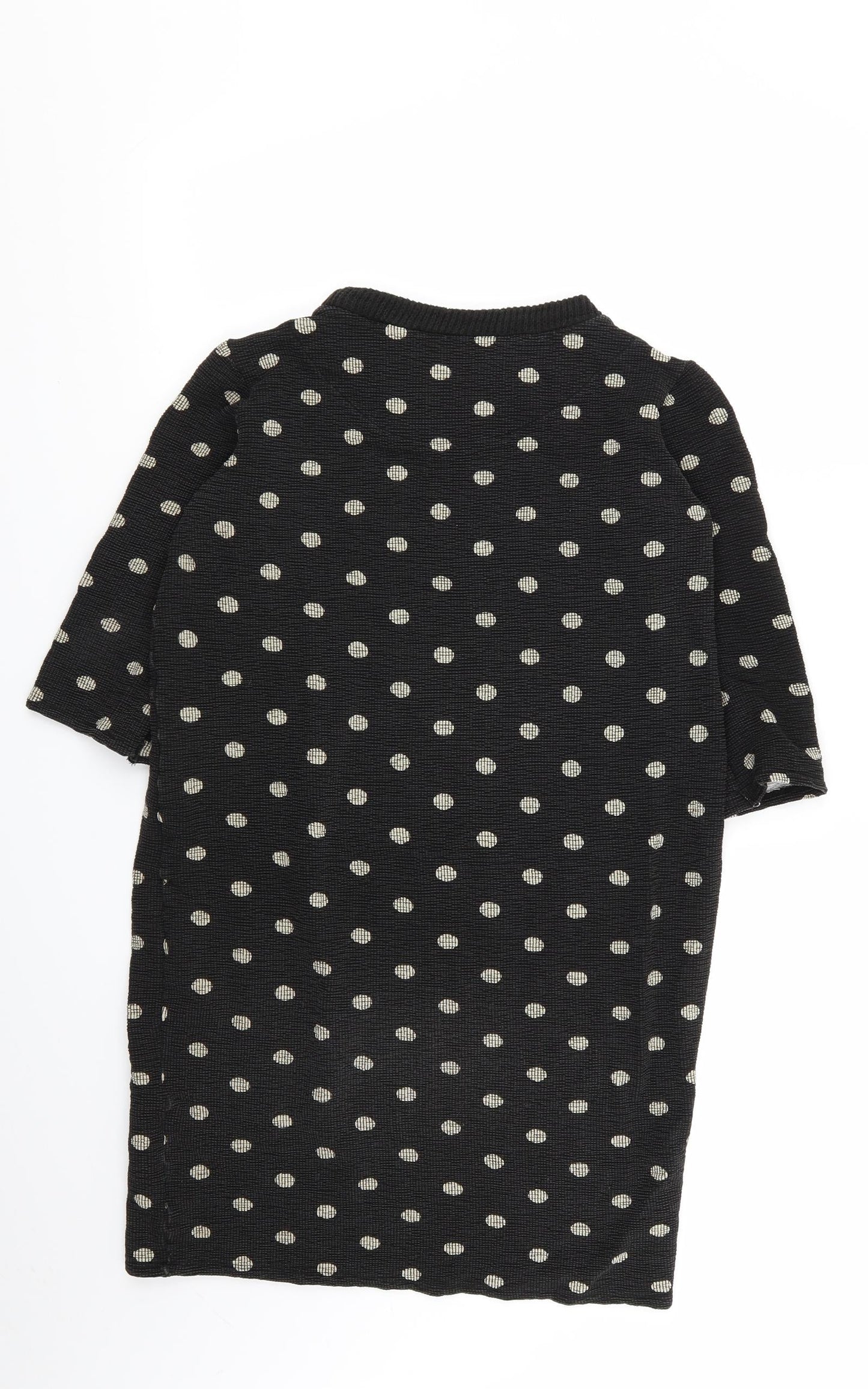 Zara Womens Black Polka Dot  Jumper Dress  Size M